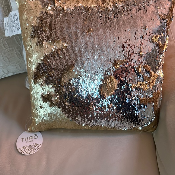 Gold & Silver reversible sequence square decorative throw pillow from Kirklands - Picture 3 of 5